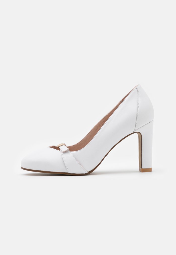 Talons Anna Field Block heel Slip on Blanche Femme | OVP-6032738